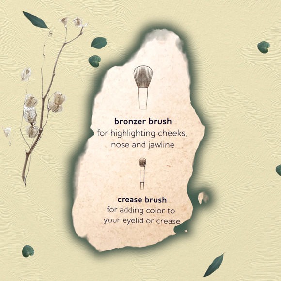 Eco Sanctuary Make Up Brush 10pc Set Bamboo Handles Powder Bronzer Concealer Eye - Picture 11 of 16